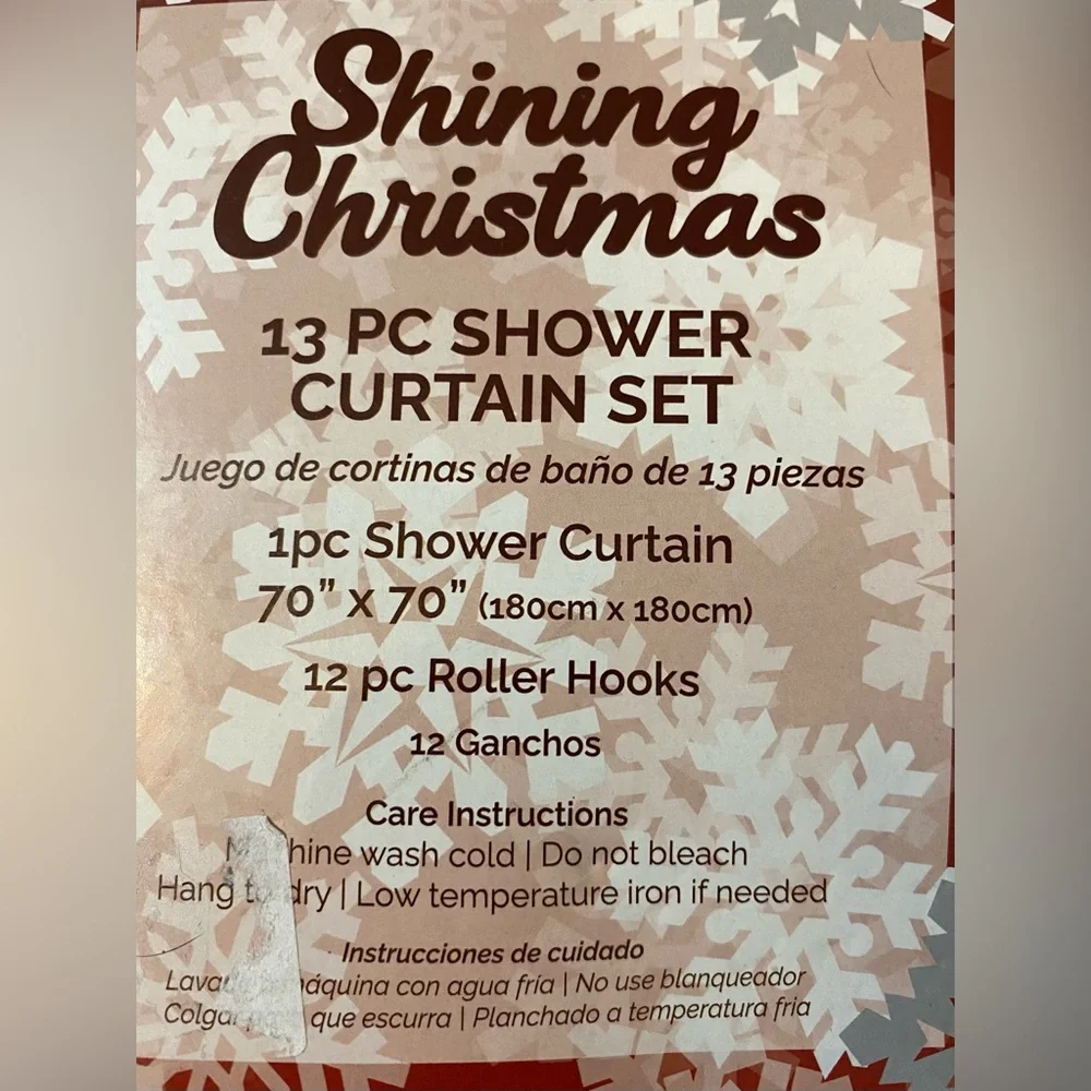 Shining Christmas Shower Curtain Set